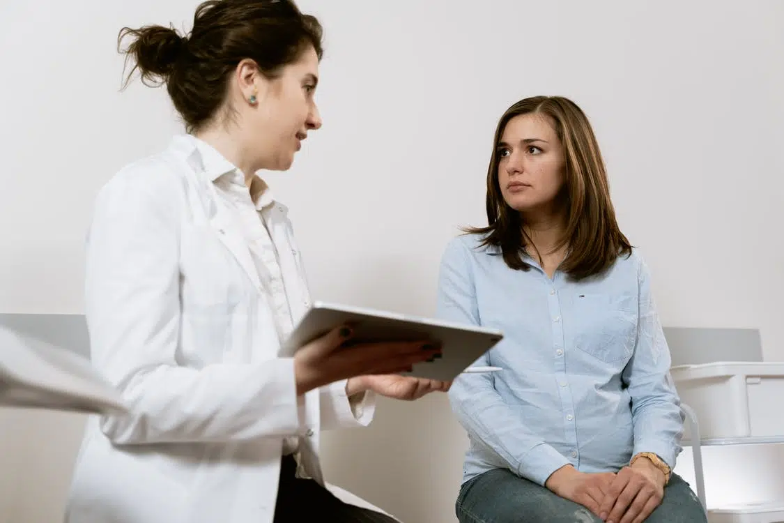 Doctor and patient consultation