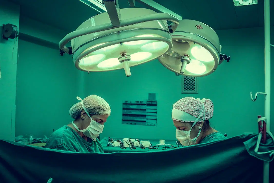 Surgeons performing surgery
