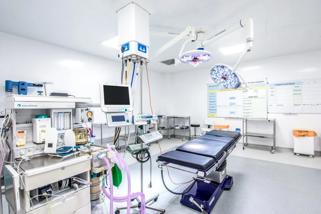 Modern surgical theatre at Manchester Private Hospital