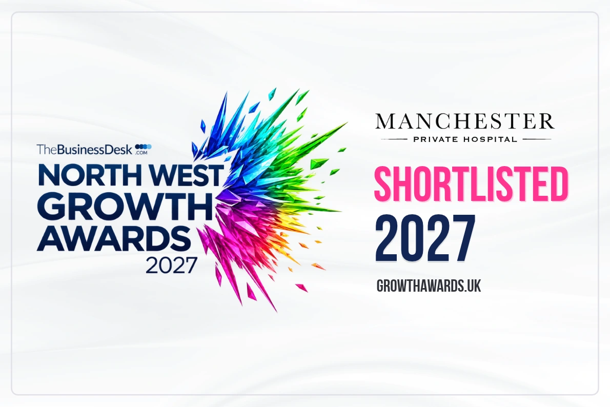 Manchester Private Hospital finalist announcement for North West Growth Awards 2027